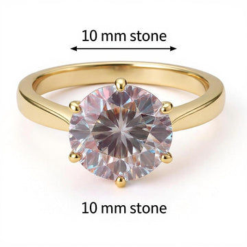 "Circle of Life" Round Portuguese Cut Ring 10mm