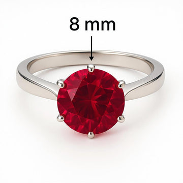 "Circle of Life" Round Portuguese Cut Ring 8MM Stone