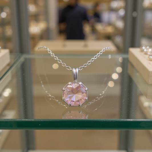 "Points of Light" Hexagon Pendant 7mm