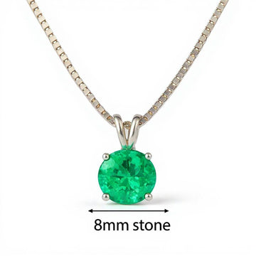 "Circle of Life" Round Portuguese Cut Pendant 8MM