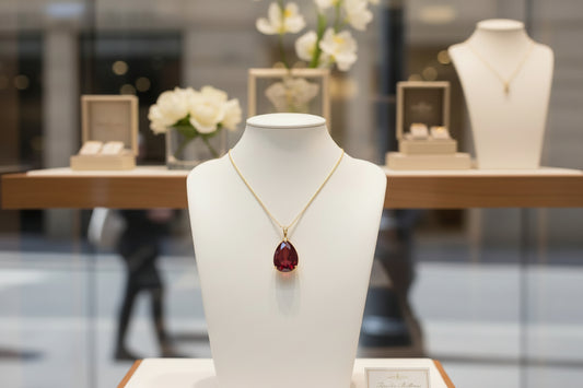 "Peaceful Memories" Pear Cut Pendant 16x12mm