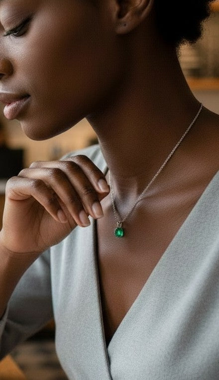 "Circle of Life" Round Portuguese Cut Cremation  Pendant 8MM