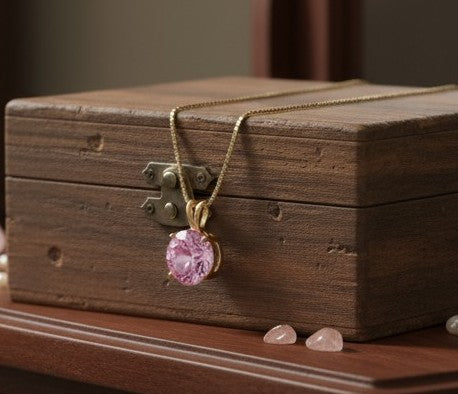 "Circle of Life" Round Portuguese Cut Pendant 8MM