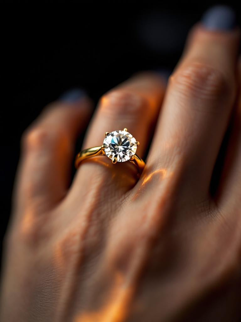 "Circle of Life" Round Portuguese Cut Ring 8MM Stone