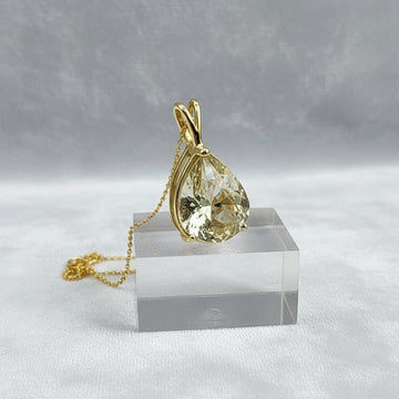 "Peaceful Memories" Pear Cut Pendant 16x12mm