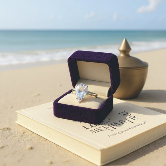 "Peaceful Memories" Pear Cut Ring 11x8mm