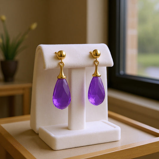 "Tender Teardrops" Pierced Earrings 12x6 mm