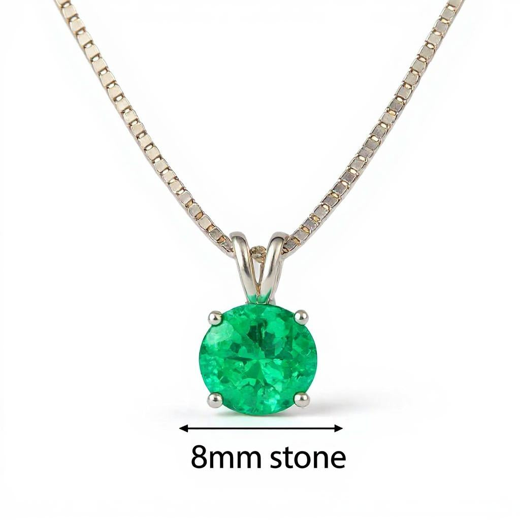 "Circle of Life" Round Portuguese Cut Pendant 8MM