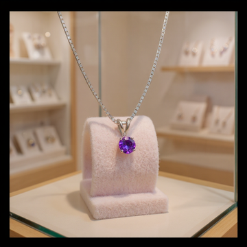 "Circle of Life" Round Portuguese Cut Pendant 8MM