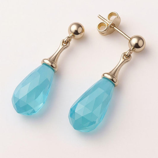 "Tender Teardrops" Pierced Earrings 12x6 mm